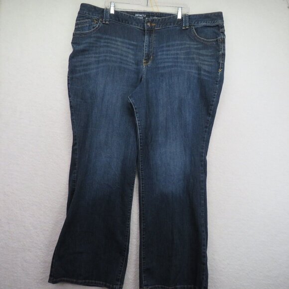 Lane Bryant Jeans Womens Size 26 Average Blue Dark Wash Denim Distinctly Boot - Picture 1 of 10
